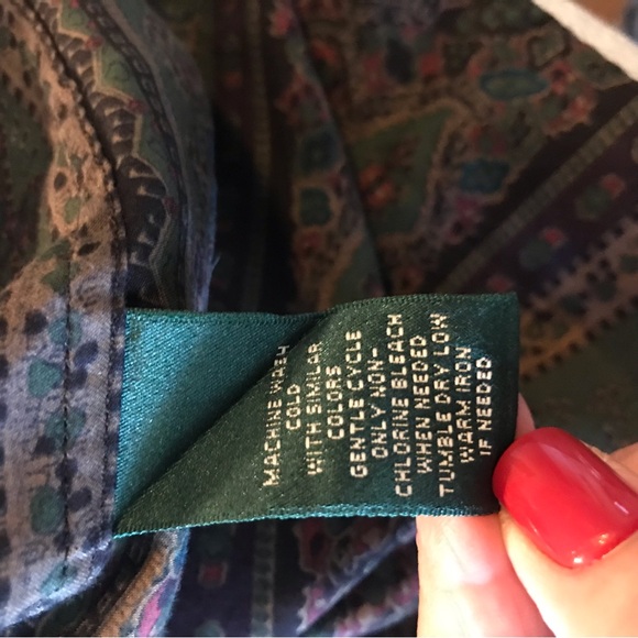 Lauren Ralph Lauren Vintage Button Front Blouse - Picture 9 of 9